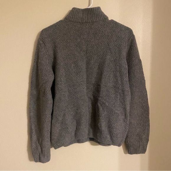 Gianetti Wool Blend Grey Knit Quarter Zip Sweater Pullover Men’s Medium - Picture 7 of 7